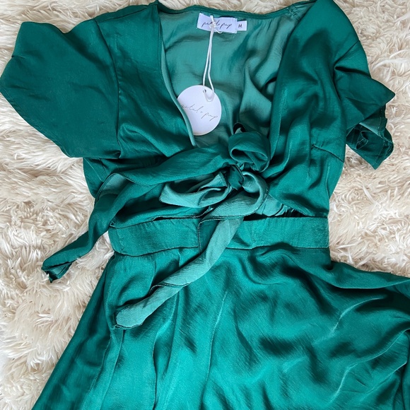 Petal & Pup Amanda Hi Lo Tie Front Dress - Picture 5 of 6